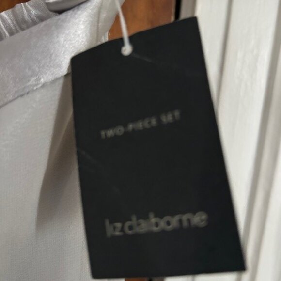 Womens Liz Claiborne silver halter pantsuit sz 12 - Picture 6 of 7